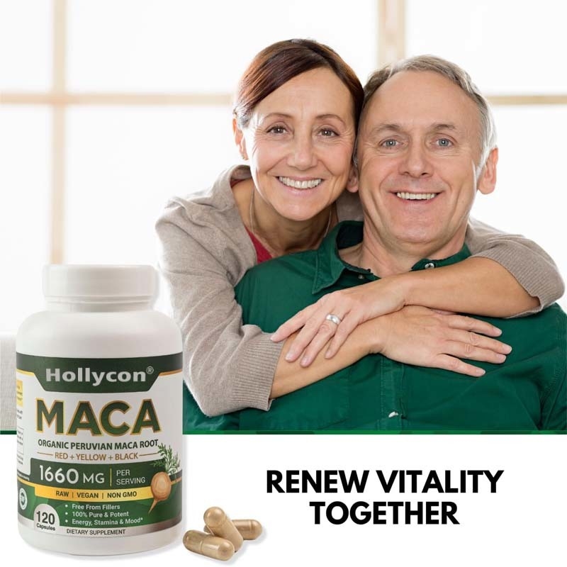 OEM Equilibre hormonal Capsules de racine de maca organiques pour femmes et hommes Capsules de racine de maca