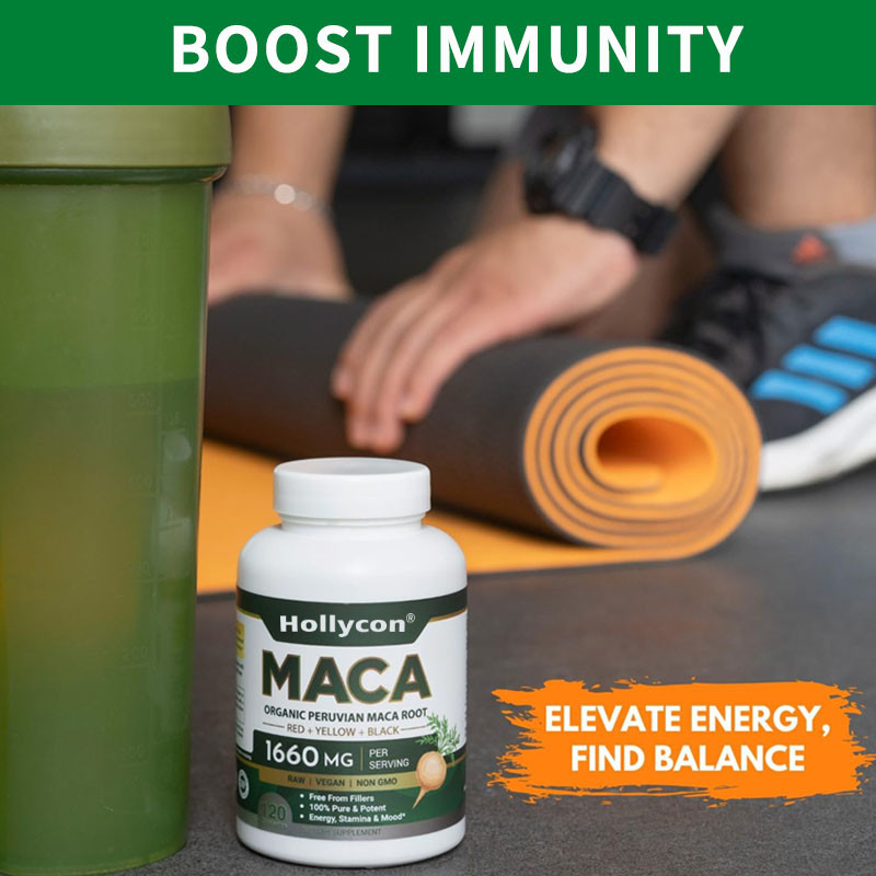 OEM Equilibre hormonal Capsules de racine de maca organiques pour femmes et hommes Capsules de racine de maca