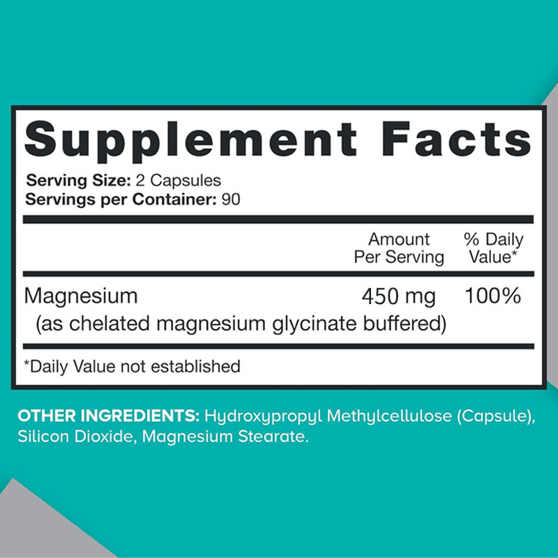 OEM Haute absorption Santé musculaire osseuse Magnésium alimentaire pour adultes Capsules de magnésium
