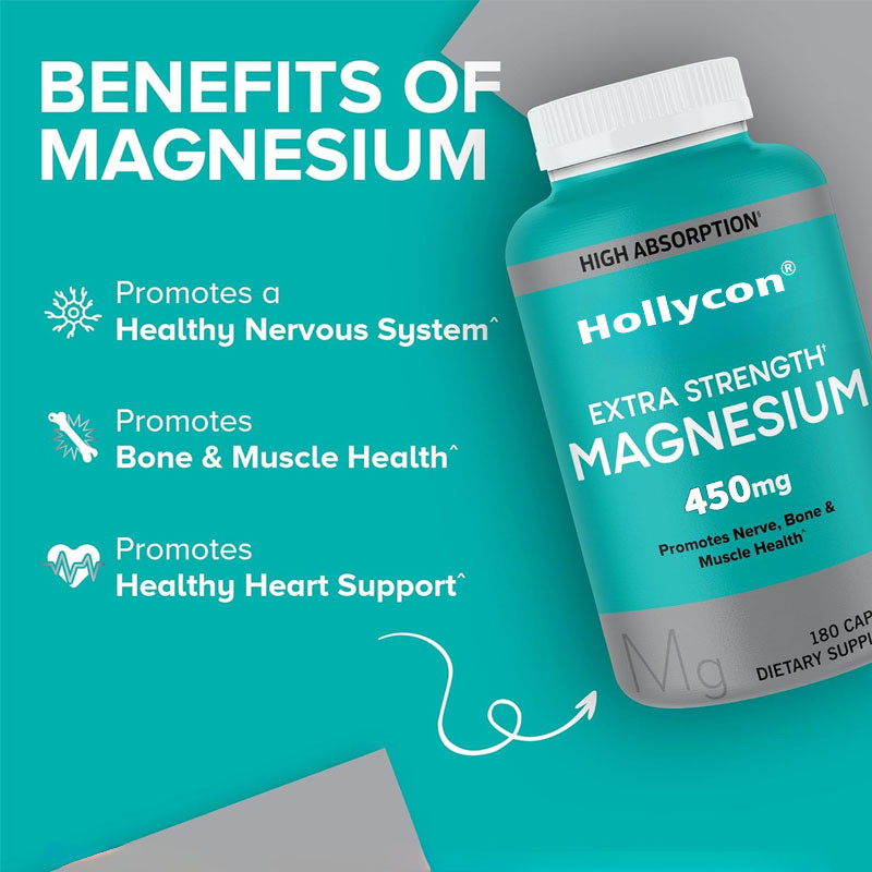 OEM Haute absorption Santé musculaire osseuse Magnésium alimentaire pour adultes Capsules de magnésium