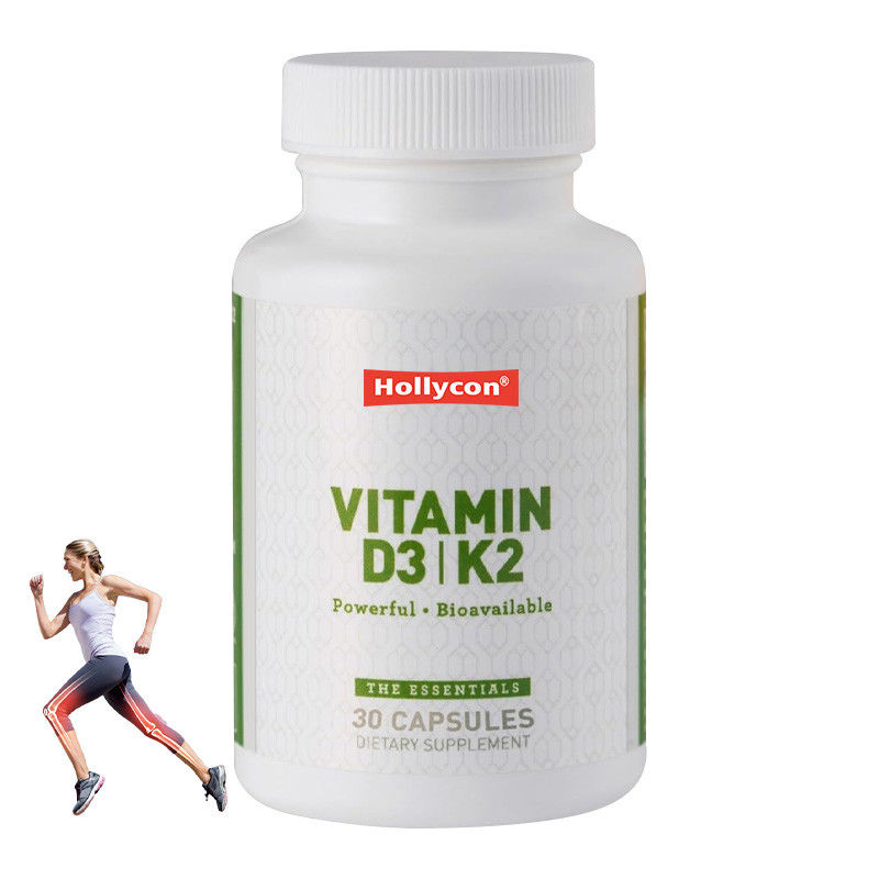 Support immunitaire végétalien de la vitamine D3 + K2 MK7 alimentaire pour adultes