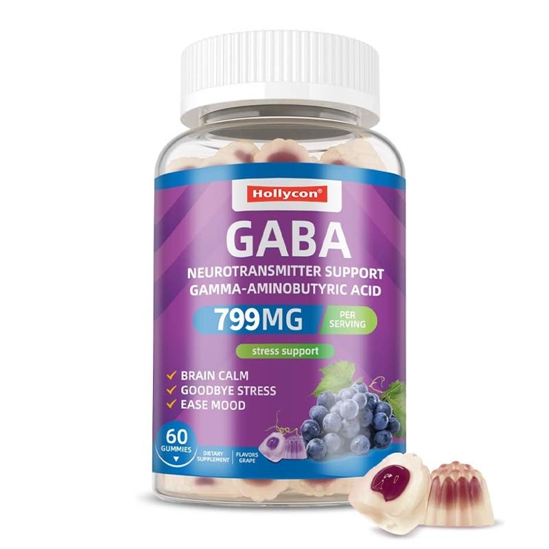 Fabrique GABA avec L-théanine 5-HTP Vitamines D3 B12 soulagement du stress gomme de sommeil