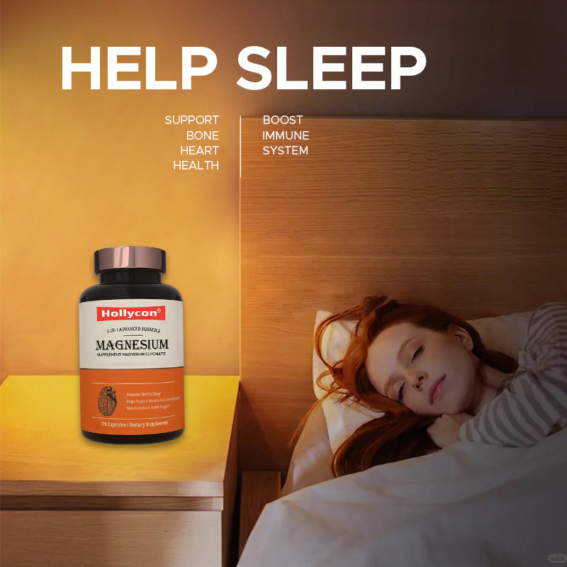 Fournisseur Glycinate de magnésium Capsules Supplément de magnésium Aide au sommeil Soutient la santé des os et du cœur Renforce l' immunité