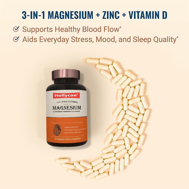 Fournisseur Glycinate de magnésium Capsules Supplément de magnésium Aide au sommeil Soutient la santé des os et du cœur Renforce l' immunité