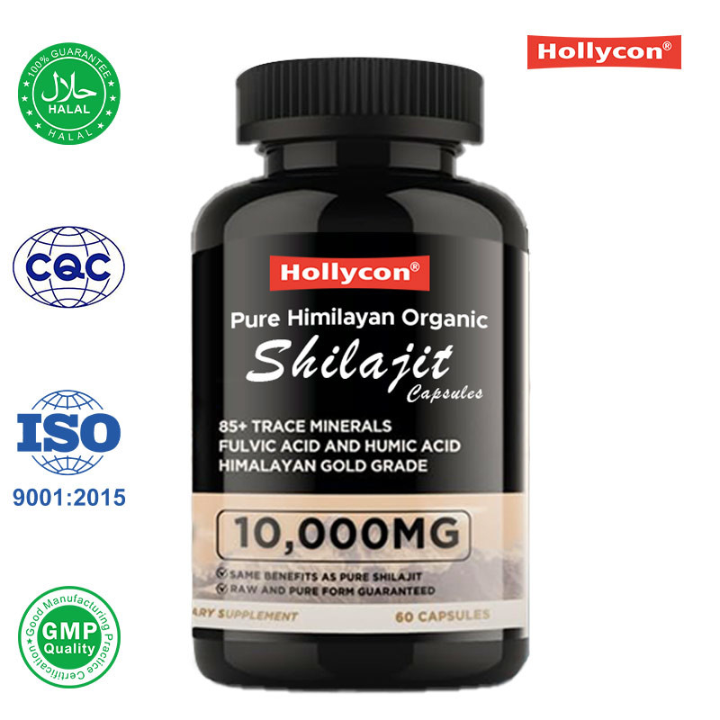 OEM Pure Himalayan Organique Shilajit Capsules Antioxydants soutiennent l' énergie soulagement du stress immunitaire