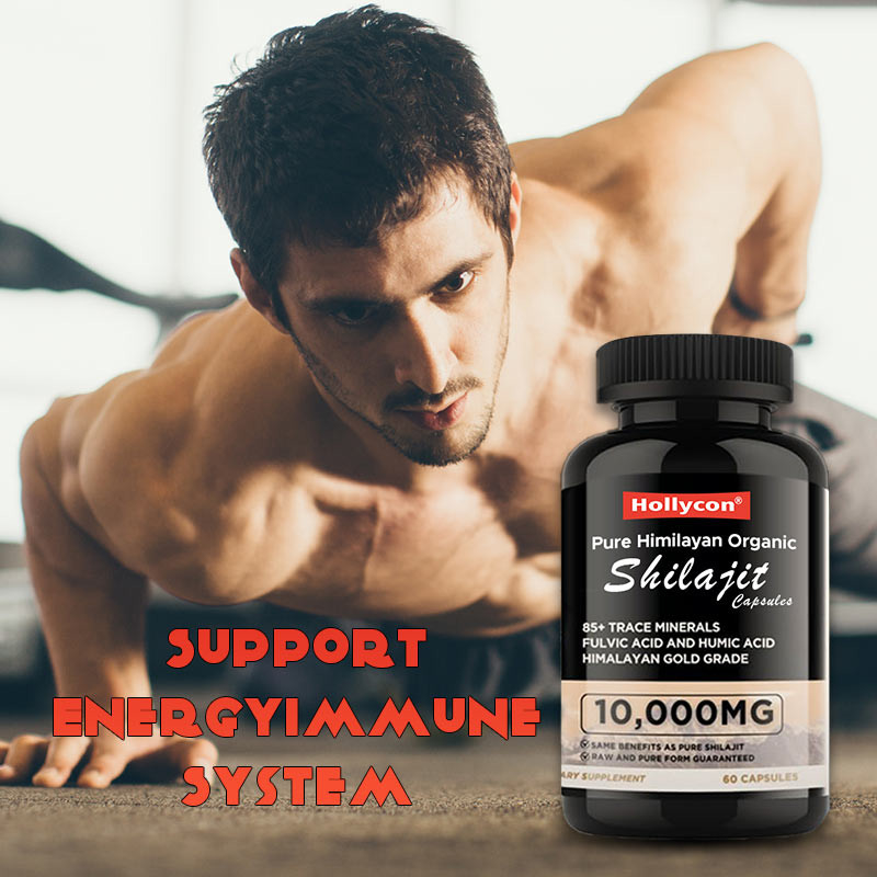 OEM Pure Himalayan Organique Shilajit Capsules Antioxydants soutiennent l' énergie soulagement du stress immunitaire