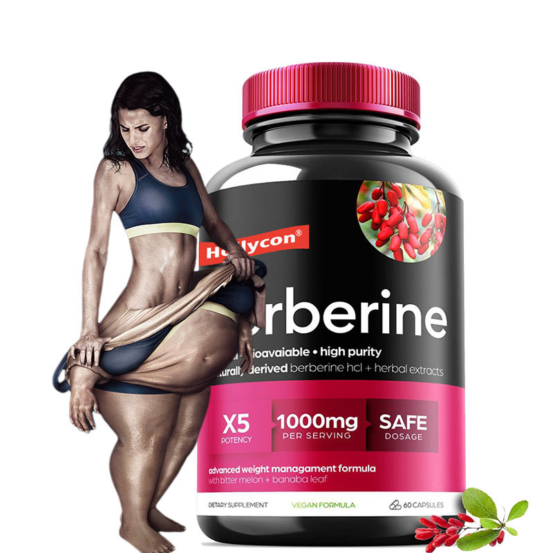 Capsules OEM de berbérine Berberine HCL Suppresseur d'appétit Supplément de perte de poids