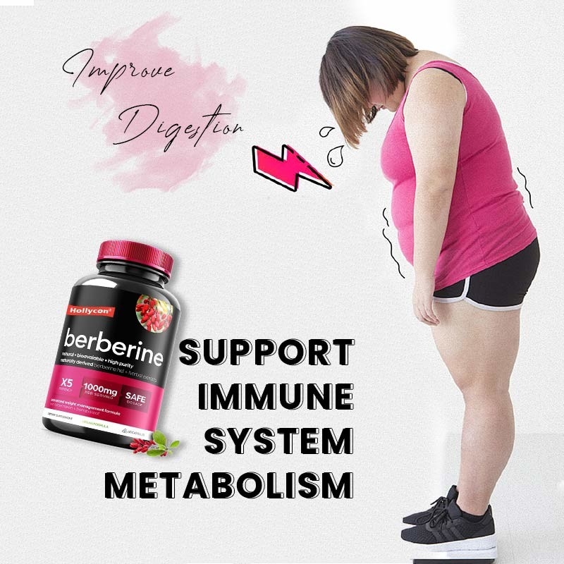 Capsules OEM de berbérine Berberine HCL Suppresseur d'appétit Supplément de perte de poids