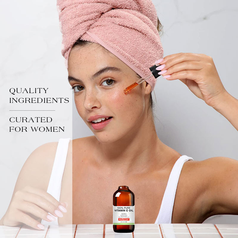 OEM Gouttes d'huile de vitamine E 100% pure pour le rajeunissement de la peau et la prévention des cicatrices