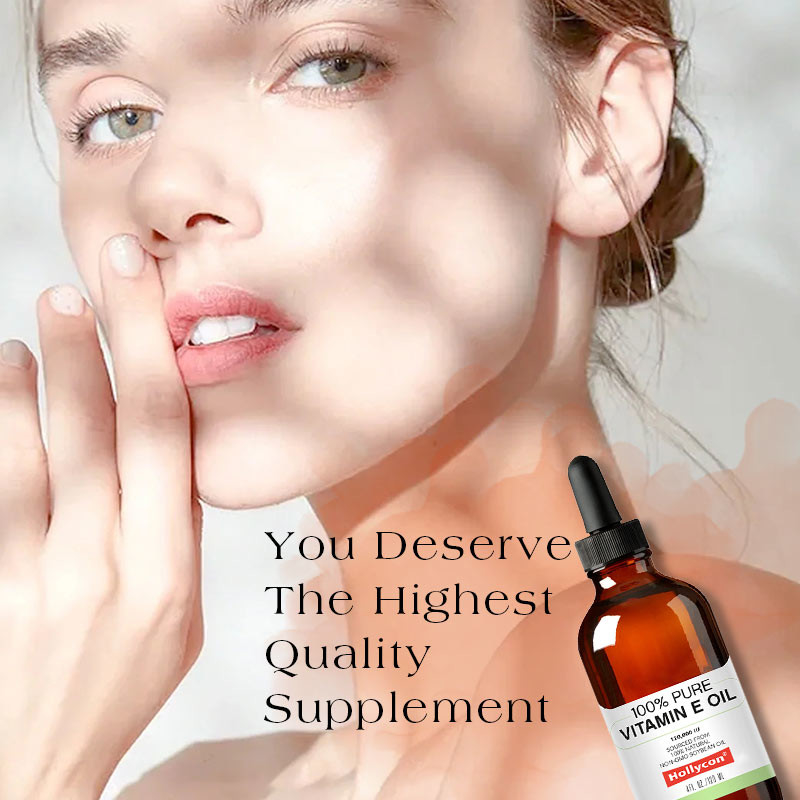 OEM Gouttes d'huile de vitamine E 100% pure pour le rajeunissement de la peau et la prévention des cicatrices