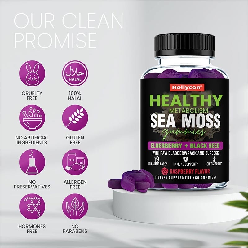 Les gommes de mousse de mer pour les cheveux forts Les gommes de mousse de mer pour le soutien immunitaire