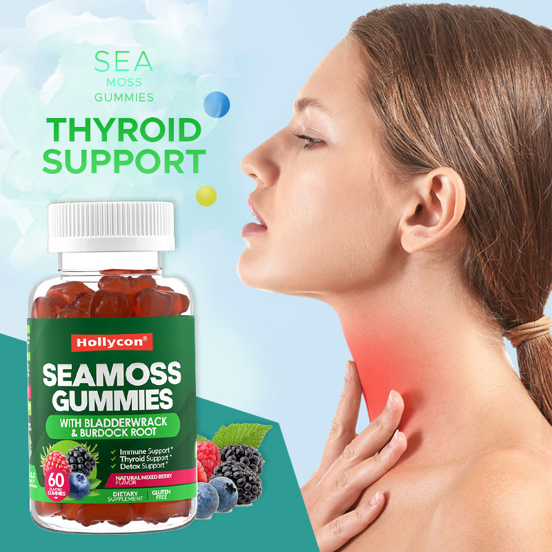 Des gommes de mousse de mer d'Irlande 1000mg Bladderwrack Gommes de mousse de mer pour le soutien digestif