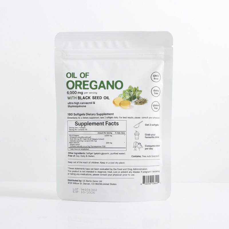 Huile d'origan organique 6 000 mg Huile d'origan Huile d'origan pour le soutien immunitaire