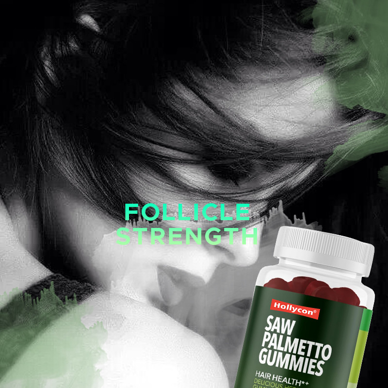 Les gommes de saw palmetto pour la santé du cuir chevelu 75 mg extrait de saw palmetto pour le soutien des cheveux