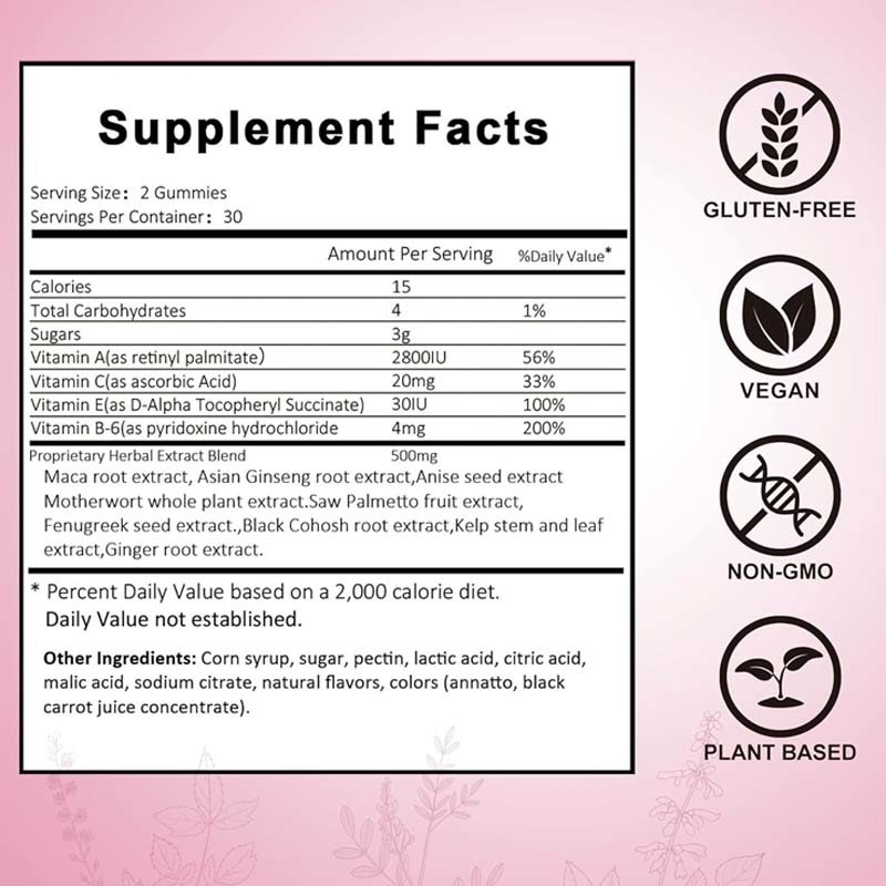 OEM Gummies pour fesses de hanche pour les femmes Supplément améliorant les fesses pour le levage des fesses