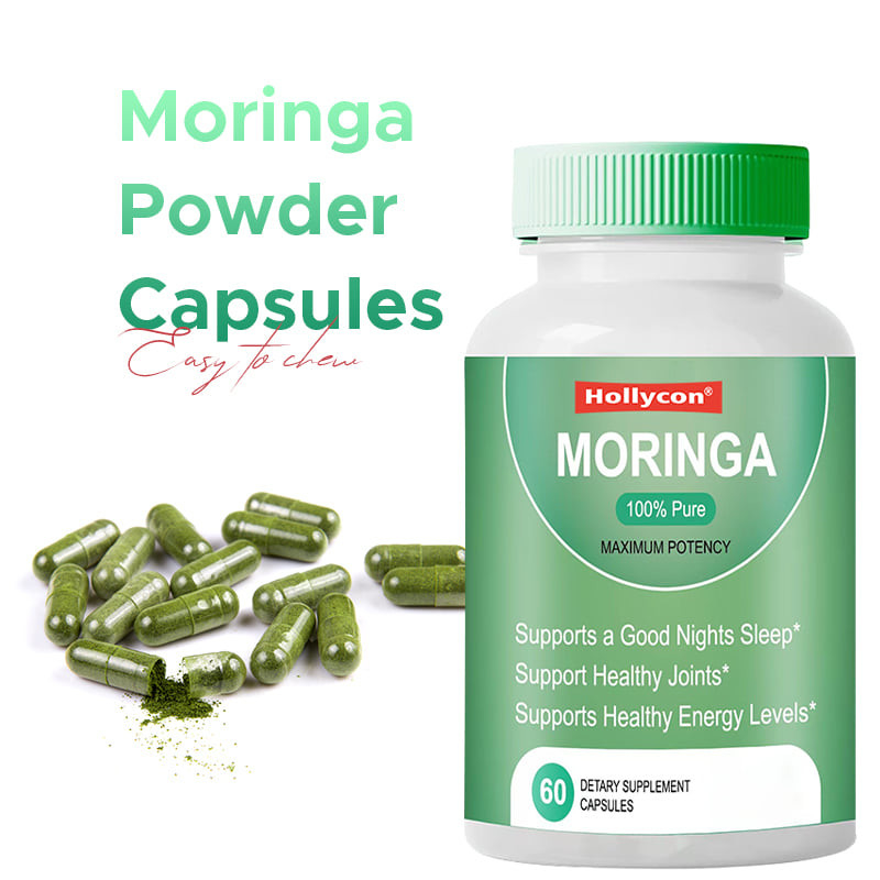 Capsules de poudre de moringa pour soutenir des niveaux d'énergie sains