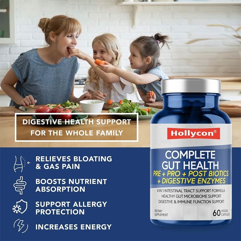 Probiotiques d'usine pour les femmes et les hommes Enzymes digestives Capsules Supplément de santé intestinale