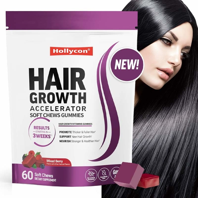 Accélérateur de croissance des cheveux mâche doux gomme pour la croissance des cheveux gomme pour la force des cheveux