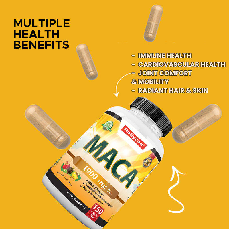 Capsules de racine de maca Capsules énergétiques puissantes pour les hommes