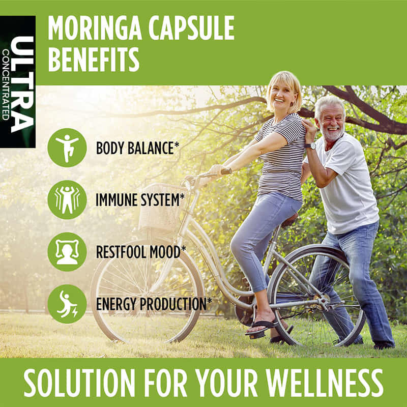Les capsules de moringa pur d'usine soutiennent le système immunitaire digestif