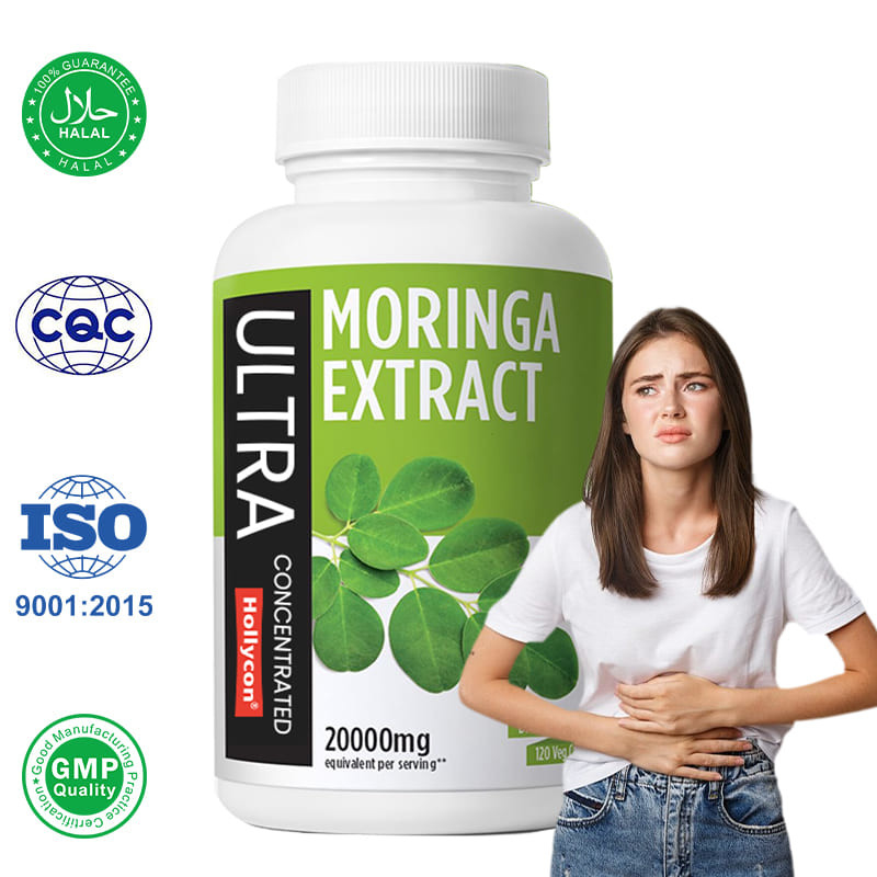 Les capsules de moringa pur d'usine soutiennent le système immunitaire digestif