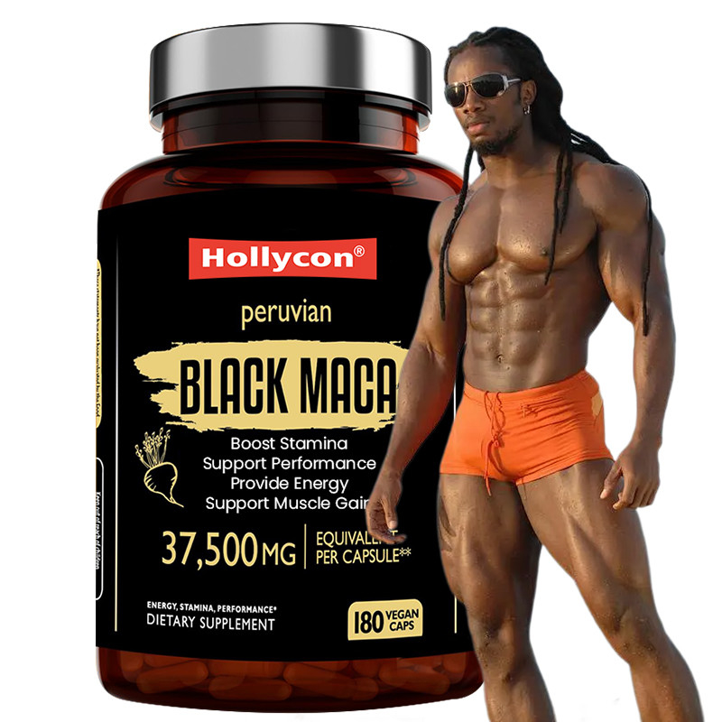Capsules de racine de maca pour augmenter l' endurance 750 mg extrait de maca noir pour fournir de l' énergie