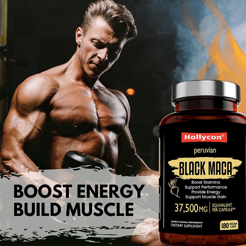 Capsules de racine de maca pour augmenter l' endurance 750 mg extrait de maca noir pour fournir de l' énergie