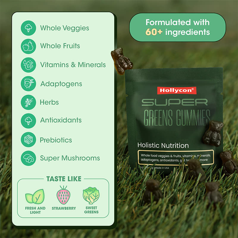 Les gommes de thé vert supplément multivitaminé en poudre de spiruline améliorent la santé intestinale, soutiennent l'immunité