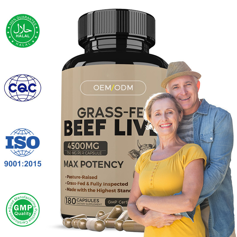 Capsules de foie de bœuf séchées pour hommes et femmes