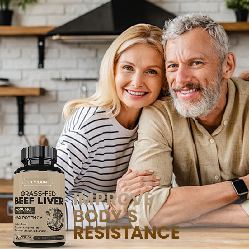 Capsules de foie de bœuf séchées pour hommes et femmes