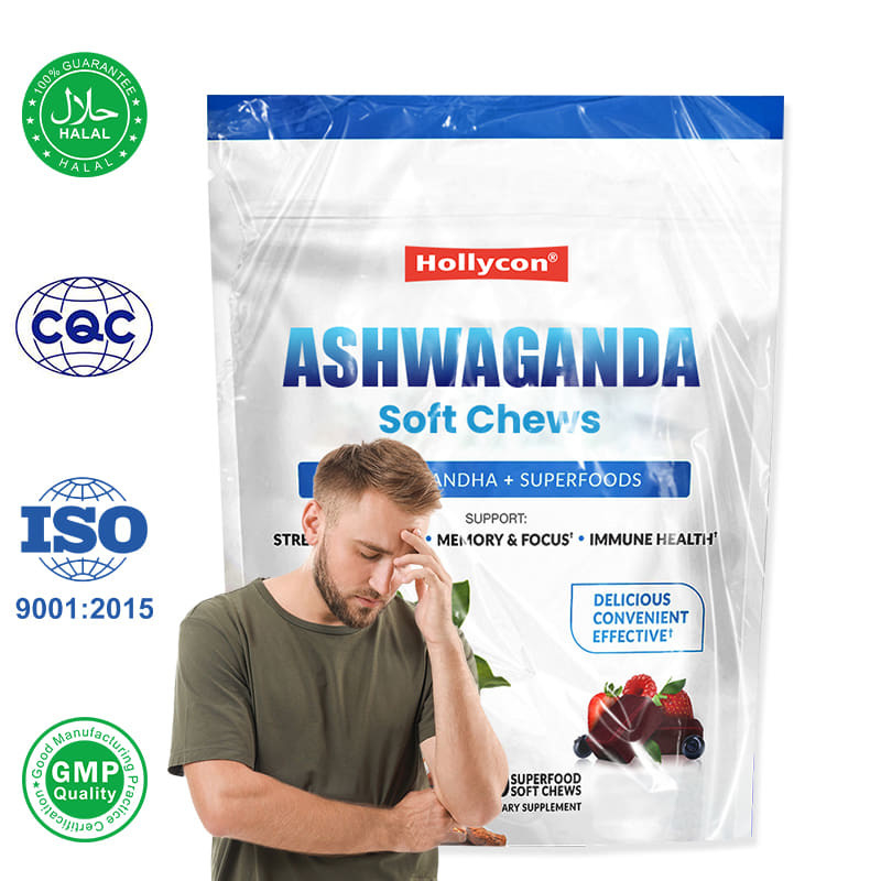 Vente en gros de mastic moelleux Ashwaganda pour soulager le stress Mémoire, concentration et santé immunitaire