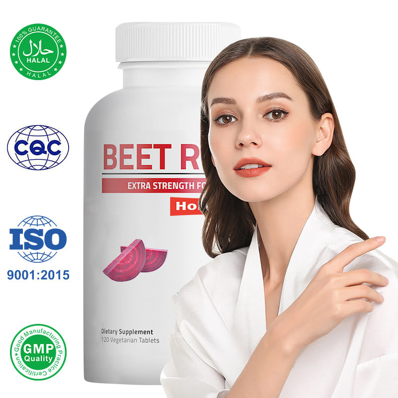 Capsules de racine de betterave OEM pour l' hypertension artérielle 500 mg d' extrait de racine de betterave organique