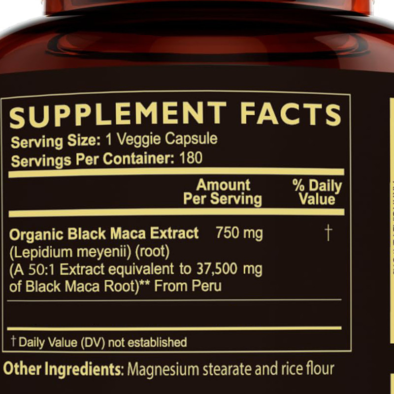 Capsules de racine de maca OEM mélange organique de racine de maca pour le soutien de l'humeur Capsules de maca