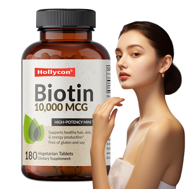 Capsules de biotine OEM pour la croissance des cheveux 10.000 mcg Biotine pour une peau et des ongles en bonne santé