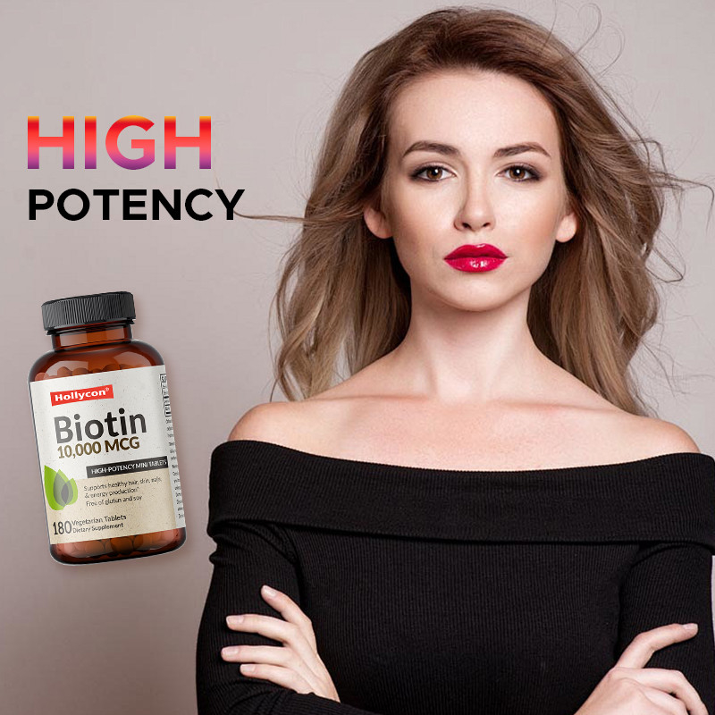 Capsules de biotine OEM pour la croissance des cheveux 10.000 mcg Biotine pour une peau et des ongles en bonne santé