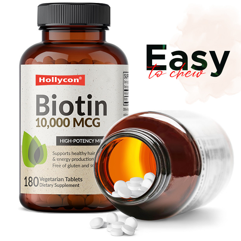 Capsules de biotine OEM pour la croissance des cheveux 10.000 mcg Biotine pour une peau et des ongles en bonne santé