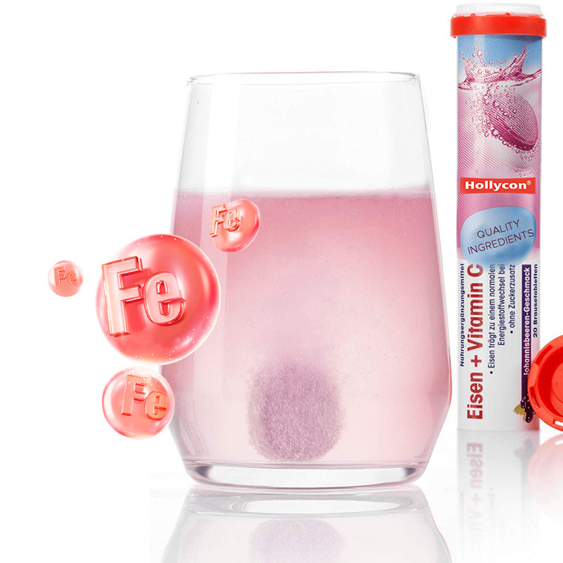 OEM Comprimés effervescents de fer et de vitamine C pour le soutien du fer