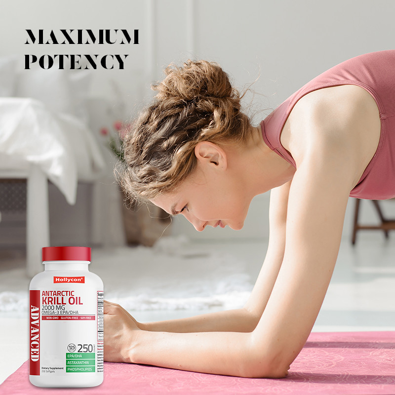 L'huile de krill de l'Antarctique pour soutenir la santé générale 2000 mg huile de krill de l'Antarctique Softgels