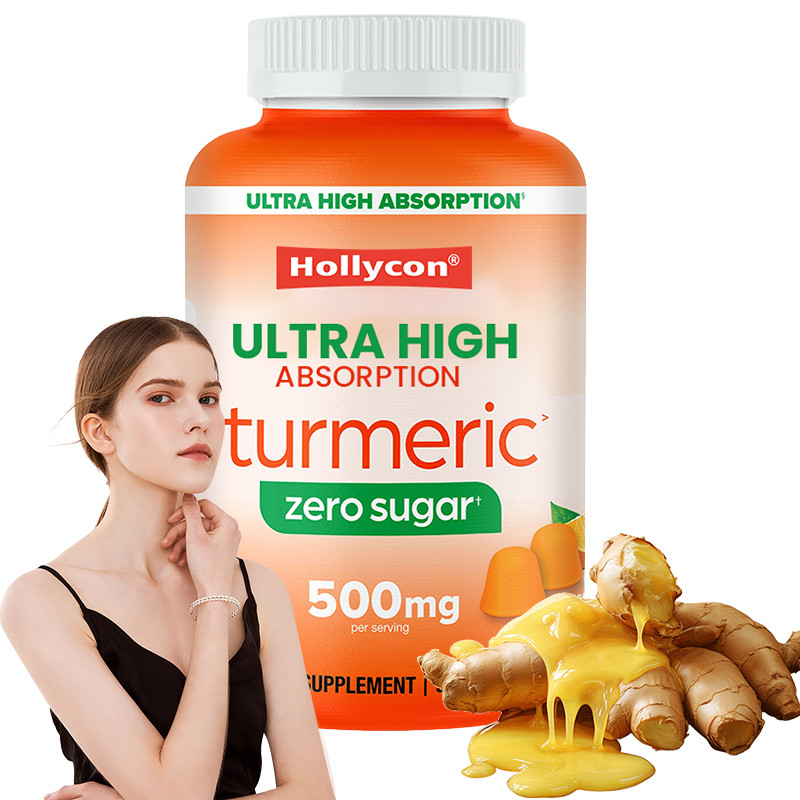 OEM gomme à base de curcuma zéro sucre pour le soutien osseux gomme à base de curcuma complexe