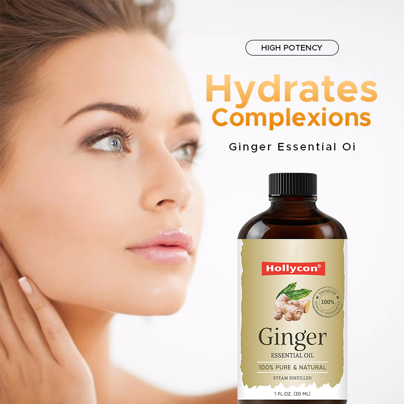 Huile essentielle de gingembre de haute qualité pour les cheveux naturels Huile de gingembre pure et naturelle