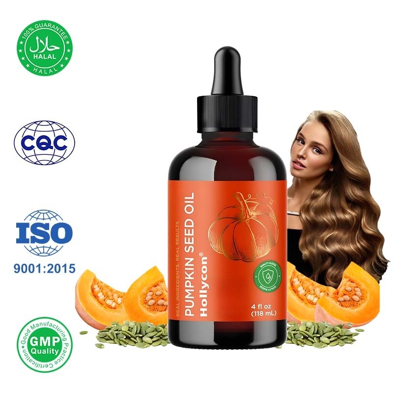 Huile de graines de citrouille 100% pure pour la croissance des cheveux