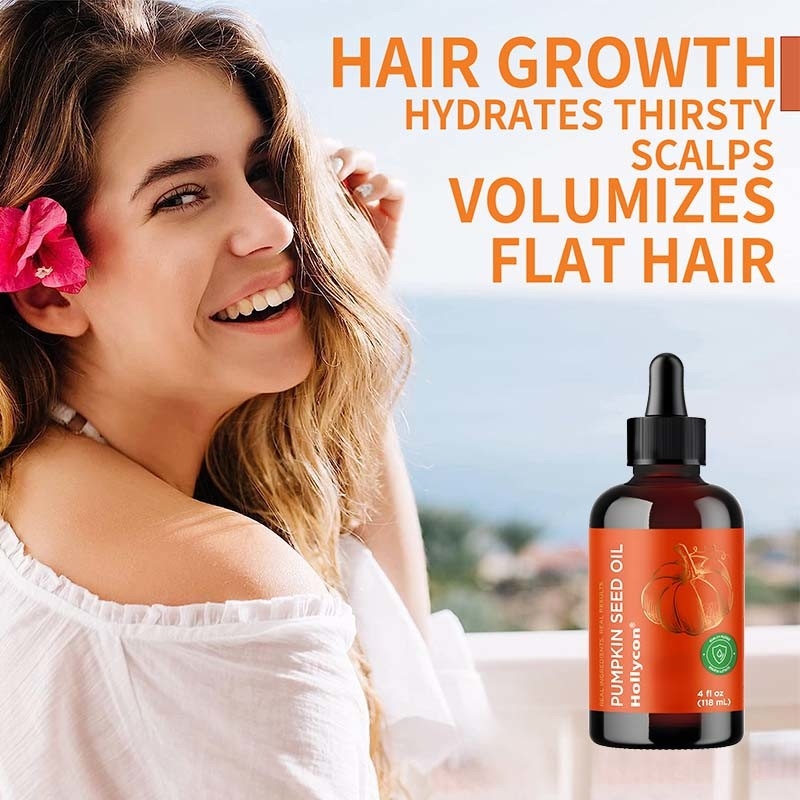 Huile de graines de citrouille 100% pure pour la croissance des cheveux