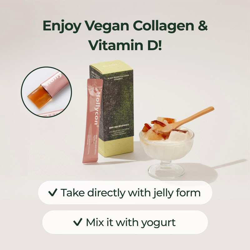 Collagène végétalien avec de la vitamine D3 400 UI pour soutenir les os sains