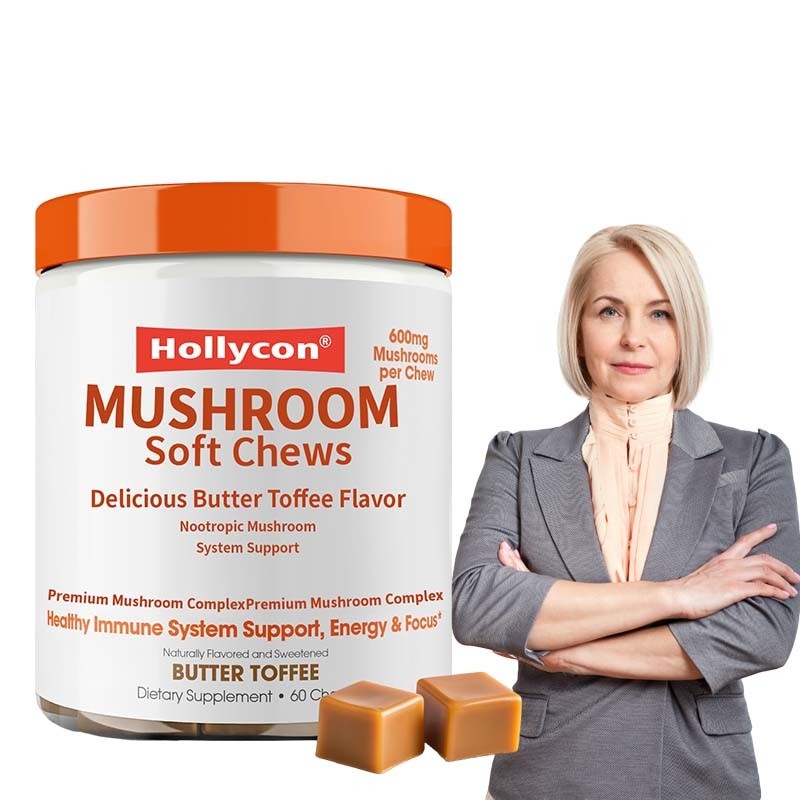 Plantes d'usine Cordyceps Nootropiques Champignons soutient l' énergie Focus Santé du cerveau Immunité Ganoderme Lucidum Champignon mâche doux