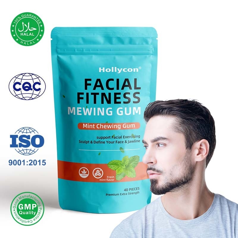 Vente à chaud Puissante menthe Formation à la mâchoire gomme dure Fitness du visage gomme à meuler ultra-dure gomme à mâcher à la mâchoire