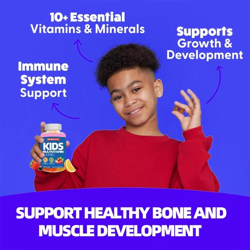 Des gommes multivitaminées OEM avec de la vitamine D pour le muscle osseux et le soutien immunitaire