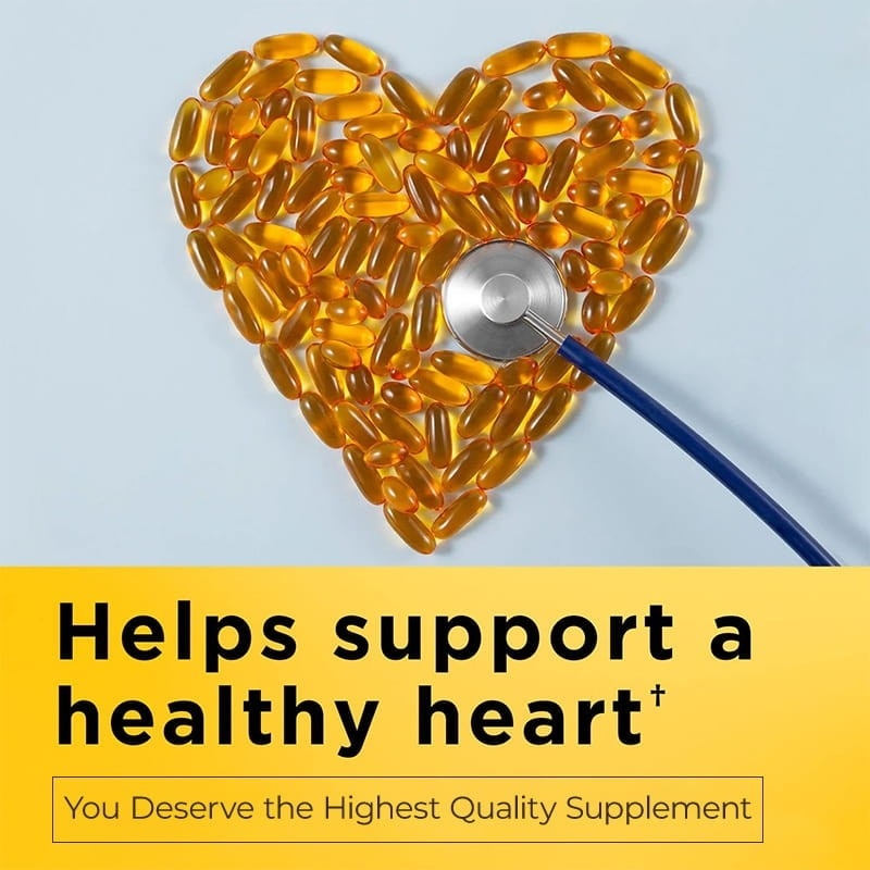 Huile de poisson Oméga 3 Suppléments 1200 mg Gels doux Oméga 3 Huile de poisson pour soutenir un cœur sain 230 Gels doux 115 journées