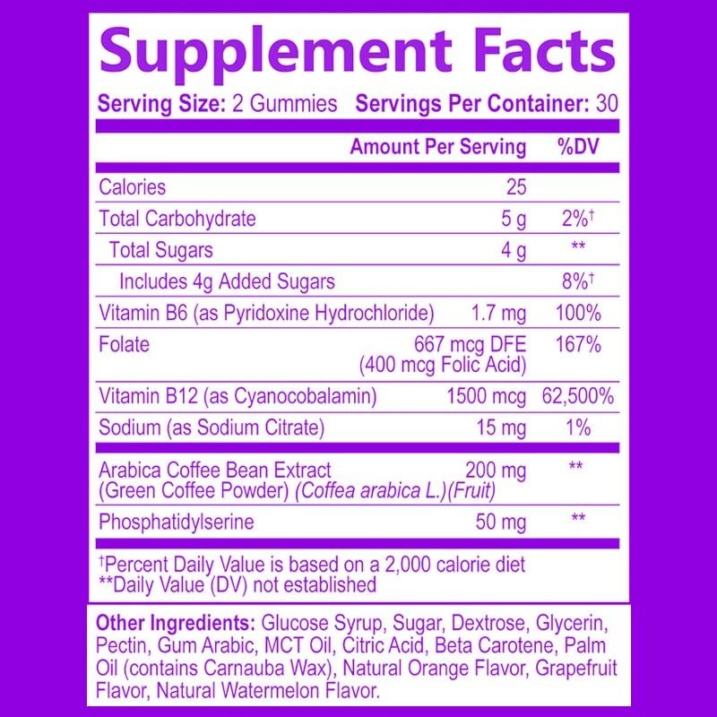 OEM Suppléments cérébraux pour la mémoire et la concentration Suppléments de mémoire nootropiques Gummy pour la santé du cerveau Concentration mentale et cognitive