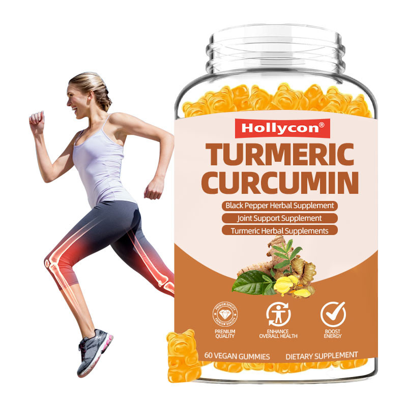 Les gommes de curcumine au curcuma avec le gingembre et le poivre noir soutiennent l'immunité, la peau saine et la santé des articulations pour les femmes, les hommes et les enfants