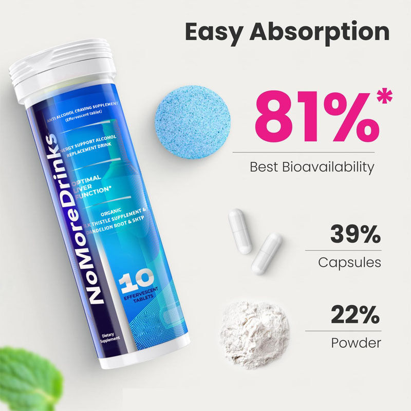 Fabrique Détox du foie Combattre les appétits Santé du foie Anti-alcool Appétit Supplément de remplacement de l'alcool Tablette effervescente